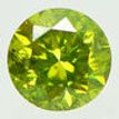 Round Shape Diamond Fancy Green Color SI2 0.73 Carat Certified