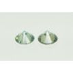 Round Shape Diamond Pair Fancy Green Color Loose Natural Enhanced VS1 0.84 TCW