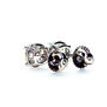 Real Diamond Solitaire Stud Earrings 2 Carat Round G/SI1 14K White Gold 