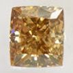 Loose Diamond Rectangular Princess IGI Certificate Fancy Brown VS1 1.07 Carat