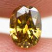 GIA Certified Fancy Dark Brown -Yellow Oval Shape Loose Real Diamond 0.47 Carat 5.32X4.05 MM