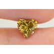 Heart Diamond Fancy Brownish Yellow Color 1 Carat SI1