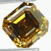 2 Carat  Asscher Diamond Fancy Brown Color VVS2