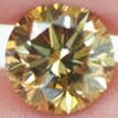 Round Shape Diamond Fancy Brown Color 1.55 Carat SI1 GIA Certificate