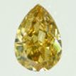 Pear Shape Diamond Fancy Brown Yellow Color 1.02 Carat Polished SI1 GIA Certificate