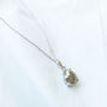 Pear Shape Rose-Cut Diamond Solitaire Pendant 2.81 TCW 14K White Gold Fancy Yellowish Gray