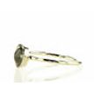 Gray Round Rose-Cut Diamond Bezel Ring 14K White Gold 0.92 Carat