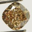 Cushion Diamond Solitaire Ring Fancy Champagne Treated 14K Rose Gold VS1 1 Carat