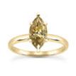 1 Carat Marquise Diamond Engagement Ring Brown Color 14K Yellow Gold VS1