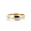 Women's Diamond Pinky Ring Tiny Signet Stacking Solid 14K Rose Gold 0.02ct F VS2