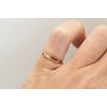 Women's Diamond Pinky Ring Tiny Signet Stacking Solid 14K Rose Gold 0.02ct F VS2