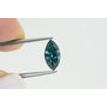 Blue Marquise Diamond Engagement Ring 14K White Gold VS2 1 Carat 