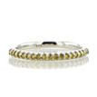 Yellow Diamond Wedding Band Ring 14K White Gold 0.20 TCW
