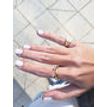 Open Diamond Ring Natural Double Round in 14K Solid Yellow Gold 0.23 TCW