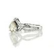 Diamond Infinity Engagement Ring Split Shank 0.86 Ct Natural Pear White 14K Gold