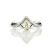 Diamond Infinity Engagement Ring Split Shank 0.86 Ct Natural Pear White 14K Gold