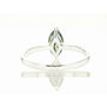 Blue Marquise Cut Diamond Engagement Ring 14K White Gold 0.83 TCW