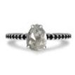 Pear Shape Diamond Engagement Ring 1.13 TCW 14K White Gold Fancy Gray Color