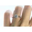 Pear Shape Diamond Engagement Ring 1.13 TCW 14K White Gold Fancy Gray Color