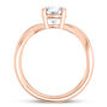 Diamond Rose Gold Solitaire Ladies Ring Round Shape D VS2 Treated 14K 0.90 Carat