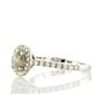 Rose Cut Diamond Halo Ring Round Fancy Gray 14K White Gold 1.08 TCW
