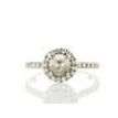 Rose Cut Diamond Halo Ring Round Fancy Gray 14K White Gold 1.08 TCW