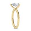 Pear Shape Diamond Solitaire Ring Blue Color Treated 14K Yellow Gold SI1 1 Carat