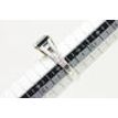 Black Diamond Split Shank Alternative Engagement Ring Radiant 14K White Gold 3.76 TCW