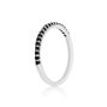 Black Diamond Wedding Band Ring 0.20 TCW 14K White Gold