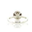 Rose Cut Diamond Halo Ring Round Fancy Gray 14K White Gold 1.08 TCW