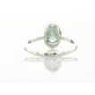 Blue Oval Diamond Halo Engagement Ring 1.35 TCW VVS2