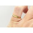 Minimalist Thin Diamond Pinky Ring Solid 14k Yellow Gold 