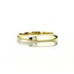 Minimalist Thin Diamond Pinky Ring Solid 14k Yellow Gold 