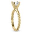 Champagne Diamond Solitaire Wedding Ring Round Treated 14K Yellow Gold VS2 1 Carat