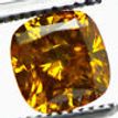 Cushion Cut Diamond Natural Fancy Orange Yellow 1.54 Carat  