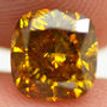 Cushion Cut Diamond Natural Fancy Orange Yellow 1.54 Carat  