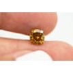 Cushion Cut Diamond Natural Fancy Orange Yellow 1.54 Carat  