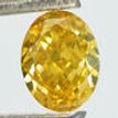 Oval Cut Diamond Fancy Orange Yellow Color 1.01 Carat VS2