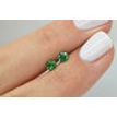 Matching Pair Round Green Diamonds 0.50 TCW 4.00 MM SI1/2