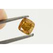 Cushion Cut Diamond Fancy Orange Color 0.47 Carat SI1