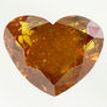 Heart Cut Diamond Natural Fancy Brownish Orange 1.60 Carat I1