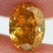 Oval Cut Diamond Fancy Orange Yellow 0.56 Carat VS2