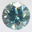 Round Cut Diamond Fancy Blue Color 0.38 Carat SI1 IGI Certificate