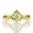 Infinity Split Shank 0.83 Ct Natural Mined Pear Diamond Engagement Ring 14K Gold