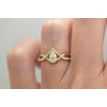 Infinity Split Shank 0.83 Ct Natural Mined Pear Diamond Engagement Ring 14K Gold