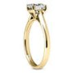 Diamond Wedding Ring Cushion Champagne Color Treated 14K Yellow Gold VS1 1.03 CT