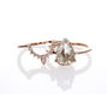 Pear Shape Diamond Crown Engagement Ring Set Fancy Gray 1.95 TCW 14K Rose Gold