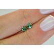 Round Cut Diamond Pair Fancy Green Color VS2 0.40 TCW