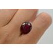 8.28 Carat Oval Shaped Red Ruby Gemstone