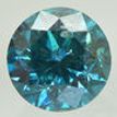 Round Cut Diamond Fancy Blue Color SI2 Enhanced Loose Polished 7.09mm 1.52 Carat